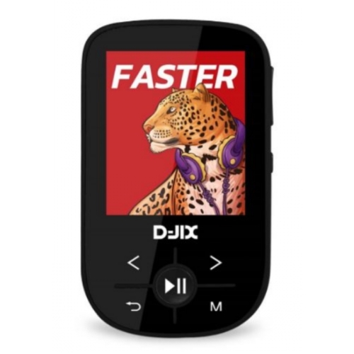 Baladeur MP4 Bluetooth Djix C100 4GO avec clip sport 360° Noir 