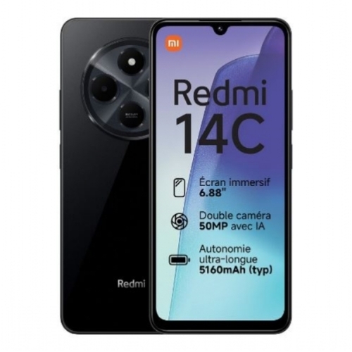 REDMI 14C NOIR 128GO RAM:4GO 4G 50MPX ECRAN:6.8' (120HZ)