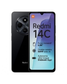 REDMI 14C NOIR 128GO RAM:4GO 4G 50MPX ECRAN:6.8' (120HZ)