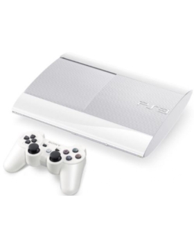 PS3 ULTRA SLIM BLANCHE 500GO COMPLETE MANETTE OFFICIELLE NOIRE 