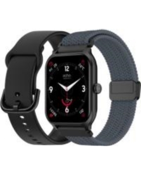 Montre connectée ECHO Rainbow Pro S Noir Silicone + Gris Nylon