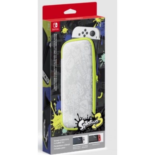 Pochette De Transport Nintendo Switch OLED Edition Splatoon 3 et Ecran de Protection