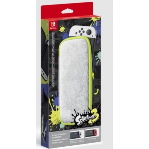 Pochette De Transport Nintendo Switch OLED Edition Splatoon 3 et Ecran de Protection