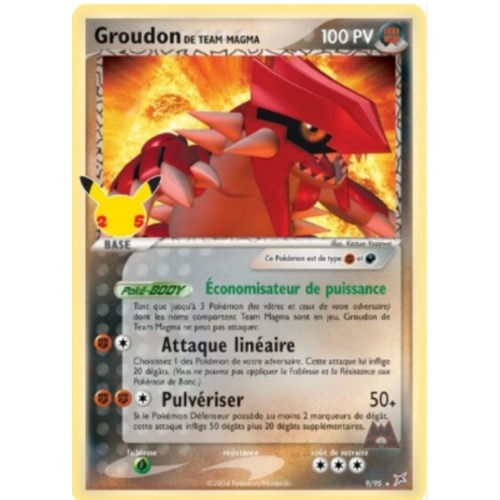 GROUDON DE TEAM MAGMA PV100 9/95