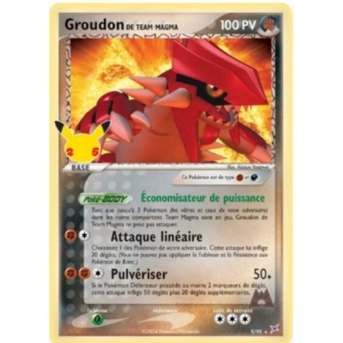 GROUDON DE TEAM MAGMA PV100 9/95
