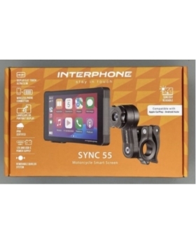 INTERPHONE SYNC55 ECRAN SANS FIL POUR MOTO COMPATIBLE ANDROID/APPLE CAR PLAY