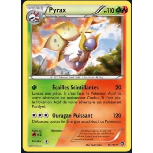 CARTE POKEMON PYRAX 15/114 PV110