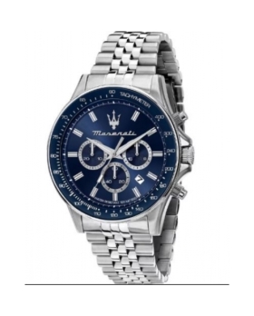 MONTRE HOMME MASERATI SFIDA - R8873640025 FOND BLEU BRACELET ACIER 