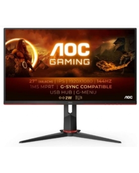 ECRAN GAMER AOC 27G2U/BK 144HZ 1MS 27" HDMI/DP AUDIO:4W