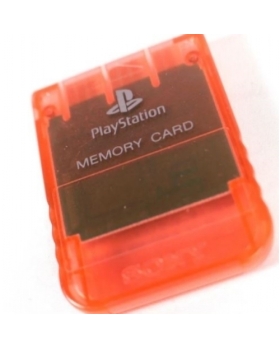 CARTE MEMOIRE PS1 ORIGINALE CRYSTAL ROUGE 