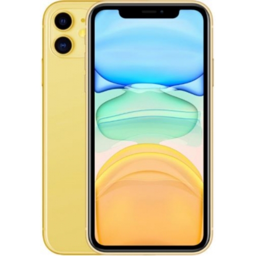 IPHONE 11 JAUNE GRADE B 64GO BATTERIE:100% (NON ORIGINE) ECRAN:NON ORIGINAL