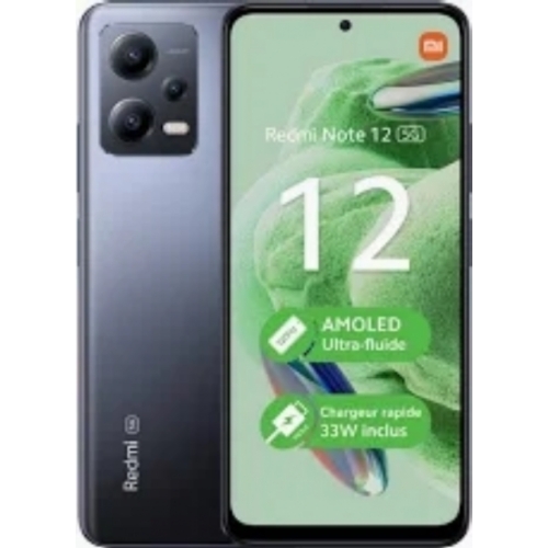 REDMI NOTE 12 5G NOIR 128GO RAM:4GO 50MPX ECRAN:AMOLED(120HZ) PLAYSTORE 