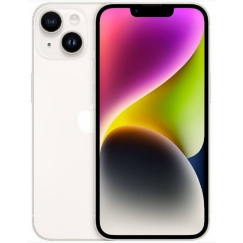 IPHONE 14 128GO BLANC 5G BATTERIE:100% + COQUE ET VERRE TREMPE OFFERT