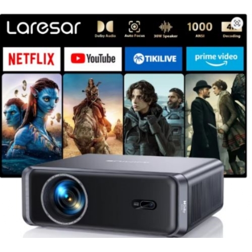 VIDEOPROJECTEUR AURZEN D002 4K 1080P AUTO FOCUS ANDROID TV WIFI 6 HDMI/USB 