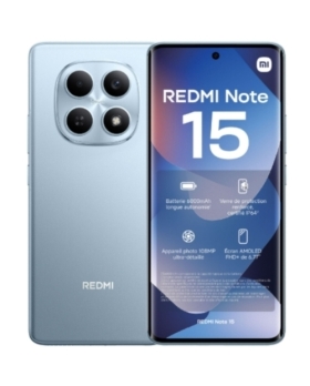 REDMI NOTE 15 BLEU 4G 128GO RAM:6GO ECRAN:AMOLED(120HZ) 6.7" BATTERIE:6000mAH 108MPX 