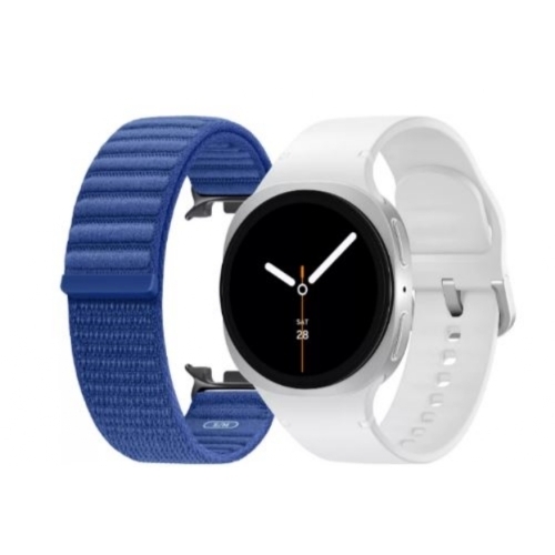 PACK SAMSUNG GALAXY WATCH 8 40MM BLANCHE  + SECOND BRACELET BLEU