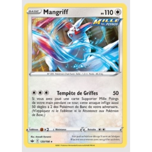 MANGRIFF REVERSE STAMP MILLE POINGS PV110 120/198