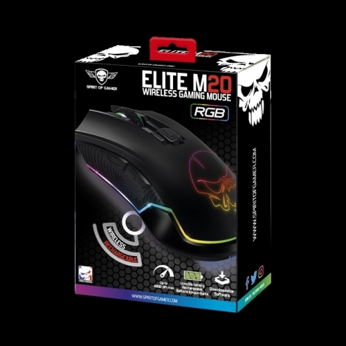 ELITE M20 SOURIS SANS FIL RECHARGEABLE / 4800 DPI / 6 BOUTONS / LOGICIEL 
