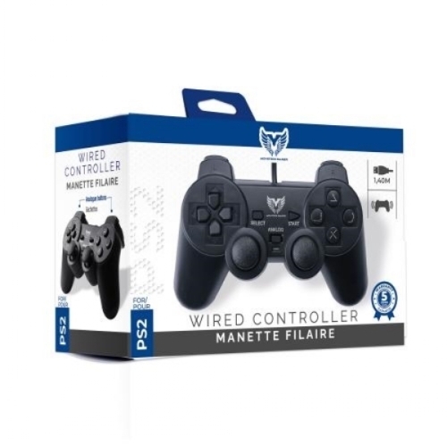 Manette noire COMPATIBLE pour PS2/ PS1 NEUF