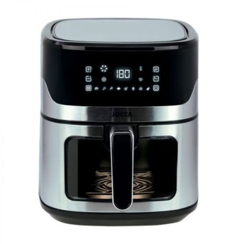 Friteuse sans huile 6,5 L avec fenêtre, finition inox, 1600 W, minuterie et 8 programmes Jocca - Gri