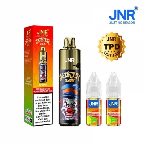 Joker 24000 Puffs 20mg - JNR - Arôme : Strawberry Watermelon Ice +2 flacons de 10 ml 