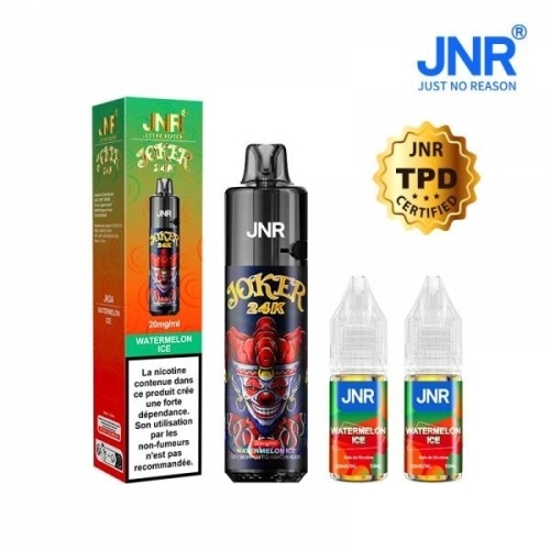 Joker 24000 Puffs 20mg - JNR - Arôme : Watermelon Ice (Pastèque, frais) +2 flacons de 10 ml 