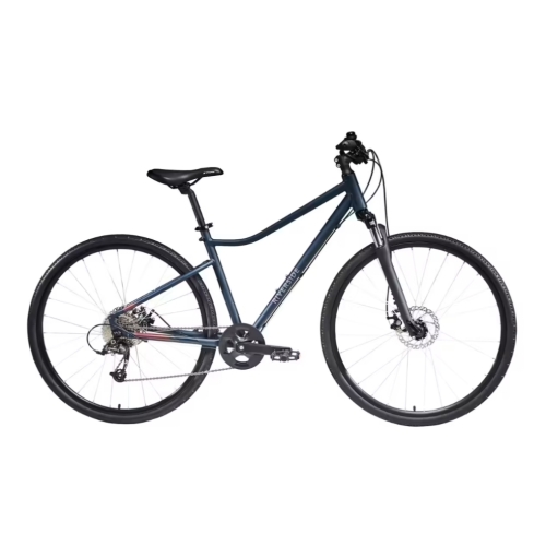  VÉLO TOUT CHEMIN RIVERSIDE 500 BLEU NUIT MONO-PLATEAU