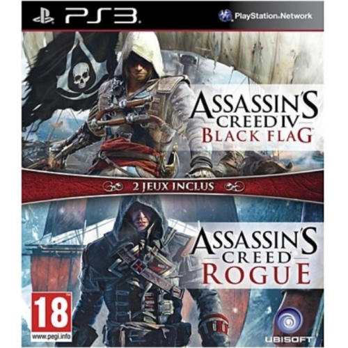 Compil Assassin's Creed 4 Black Flag + Rogue PS3 AVEC NOTICE 
