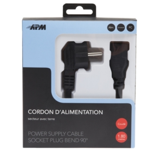 CORDON D'ALIMENTATION SECTEUR C13 MÂLE VERS FEMELLE