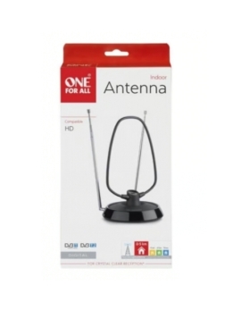 One For All Antenne TV intérieure– HD TV – Filtre 3G/4G/5G – Distance aux émetteurs 0 – 5 km – SV903