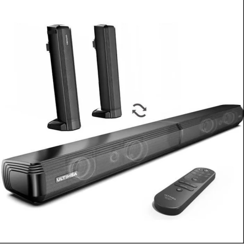 Barre de Son Ultimea Apollo S40 Double caisson de Basses Intégré Séparable 2 en 1 Bluetooth/Arc/Opti
